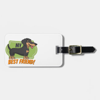 Etiqueta De Bagagem O Dachshund é meu melhor amigo!