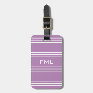 Etiqueta De Bagagem O Lilac listra o Tag feito sob encomenda da