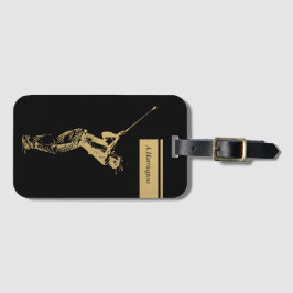 Etiqueta De Bagagem O ouro-golfista