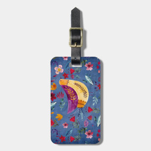 Etiqueta De Bagagem O Pássaro Anormal no Jardim da Flor