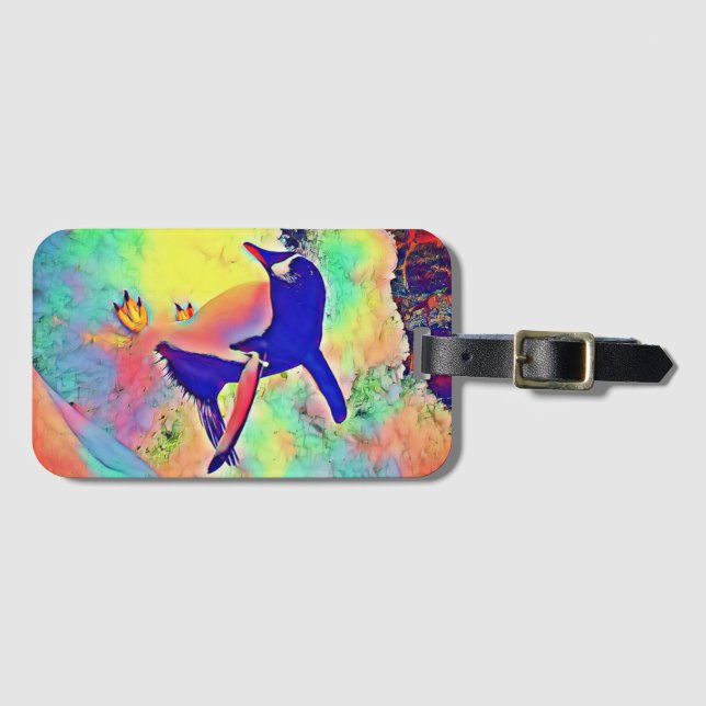 Etiqueta De Bagagem O Pinguim (Frente Horizontal)