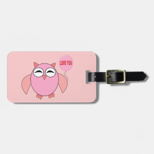 Etiqueta De Bagagem O Rosa Bonito Te Ama Personalizado