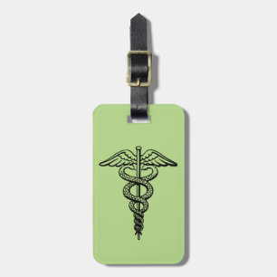 Etiqueta De Bagagem O símbolo do Caduceus