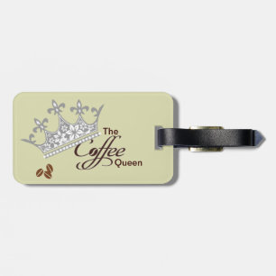 Etiqueta De Bagagem O Tag da bagagem da rainha do café