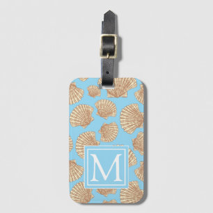 Etiqueta De Bagagem O teste padrão do Seashell do estilo do vintage