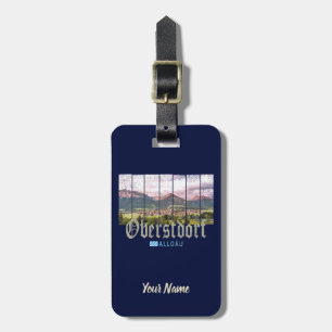 Etiqueta De Bagagem Oberstdorf Allgäu Vintage Bavaria Alemanha Souveni