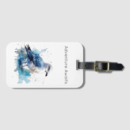 Etiqueta De Bagagem Ocean Breeze: Watercolor Seagull