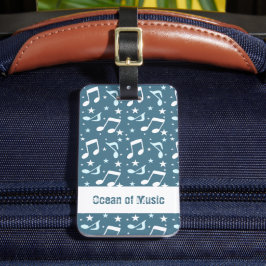 Etiqueta De Bagagem Ocean of Music patterned