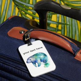 Etiqueta De Bagagem Oceanic Whisper Manatee, personalizado