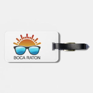 Etiqueta De Bagagem Óculos de Sol Boca Raton Flórida