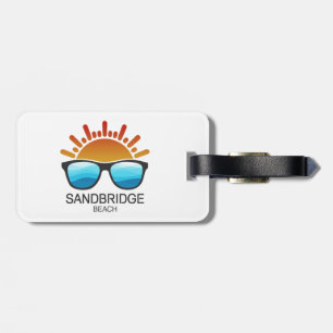Etiqueta De Bagagem Óculos de sol da praia Sandbridge Virginia