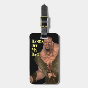 Etiqueta De Bagagem Ogre diz as mãos fora da minha bolsa, fácil iden