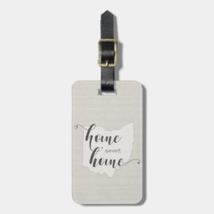 Etiqueta De Bagagem Ohio - Home Sweet Home Burlap look