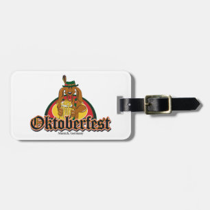 Etiqueta De Bagagem Oktoberfest Dachshund Beer