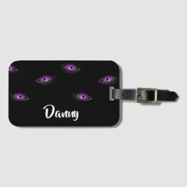 Etiqueta De Bagagem Olhos de gato de nome personalizado