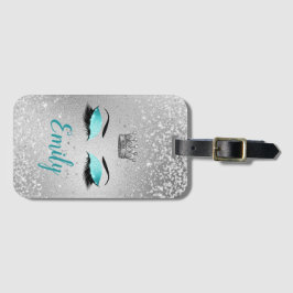 Etiqueta De Bagagem Olhos Luminosos Fabulosos de Turquesa