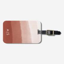 Ombre de Cobre Enferrujado Monogramado Chic em Aqu