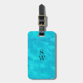Etiqueta De Bagagem Onda De Turquesa