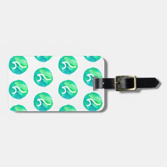 Etiqueta De Bagagem Onda Verde (Frente Horizontal)