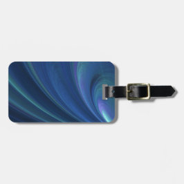 Etiqueta De Bagagem Ondas de areia macias azuis e verdes