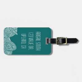 Etiqueta De Bagagem Ondas de impressão digital