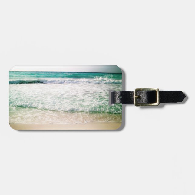Etiqueta de Bagagem Ondas do Oceano (Frente Horizontal)