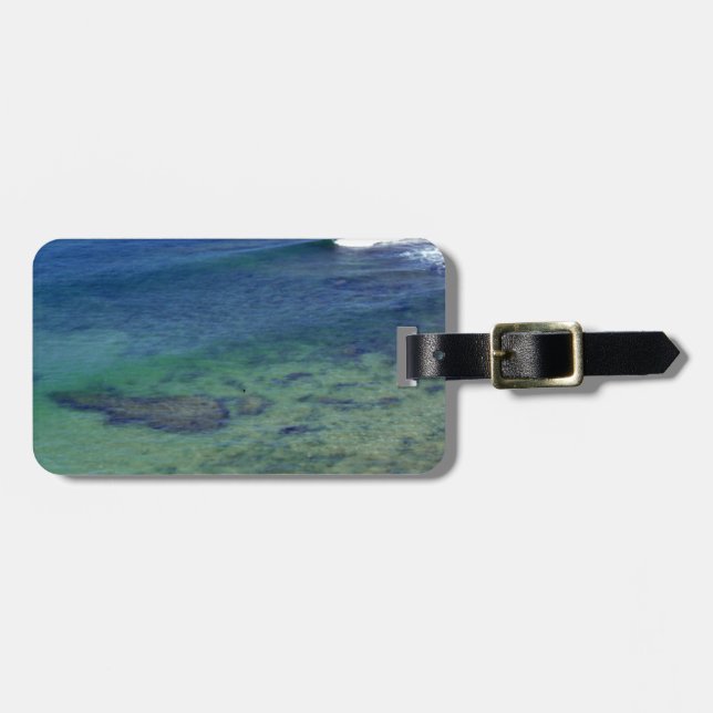 Etiqueta De Bagagem Ondas do Oceano Gentil (Frente Horizontal)