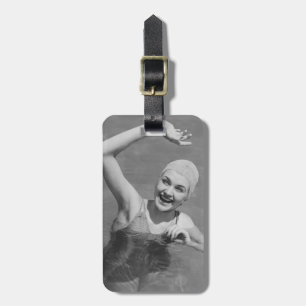 Etiqueta De Bagagem Ondulação da mulher