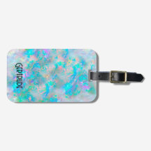 etiqueta de bagagem opal gemstone