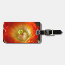 Etiqueta De Bagagem Orange-Cactus-flower