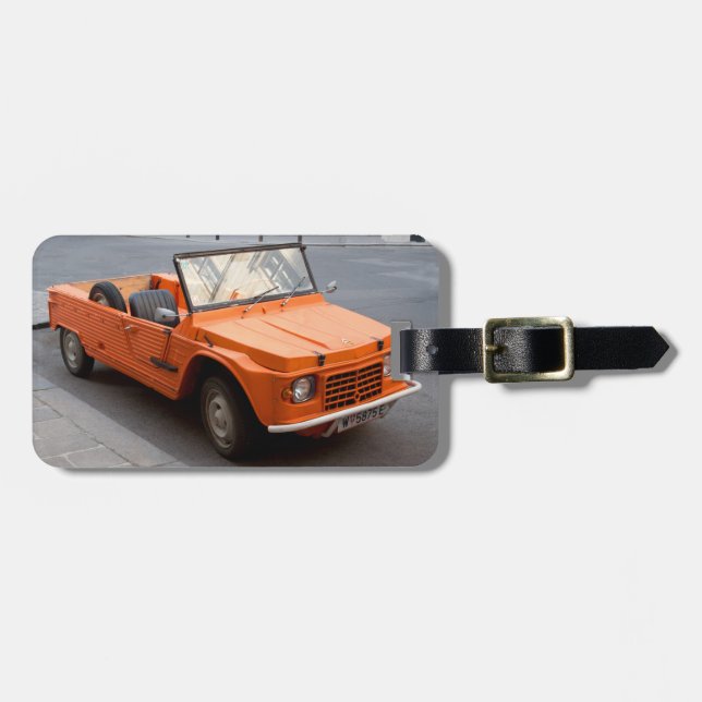 Etiqueta De Bagagem Orange Citroen Mehari (Frente Horizontal)