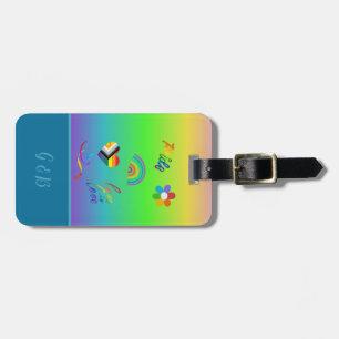 Etiqueta De Bagagem orgulho gay mês de lgbtq colorido