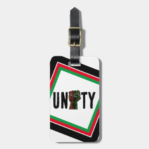 Etiqueta De Bagagem orgulho negro punho vermelho verde bandeira pan-af