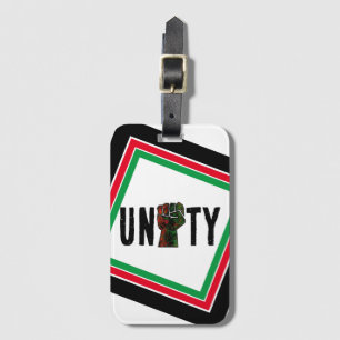 Etiqueta De Bagagem orgulho negro punho vermelho verde bandeira pan-af