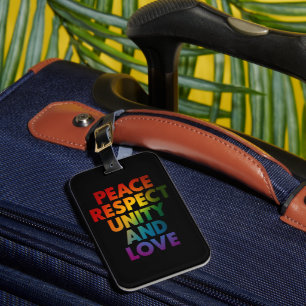 Etiqueta De Bagagem Orgulho Paz Respeito Unidade E Amor