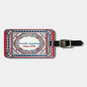 Etiqueta De Bagagem Orgulhosamente Americano Desde 1776 Vintage Indepe
