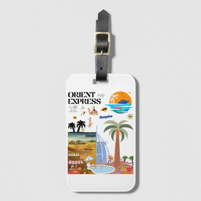 Etiqueta De Bagagem Orient Express  (Frente Vertical)