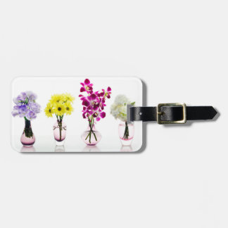 Etiqueta De Bagagem Orquídeas de Flores Misturadas e Coloridas