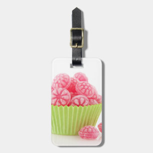 Etiqueta De Bagagem Os doces saborosos dos doces da framboesa no copo