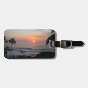 Etiqueta De Bagagem Os Tag tropicais da bagagem personalizam