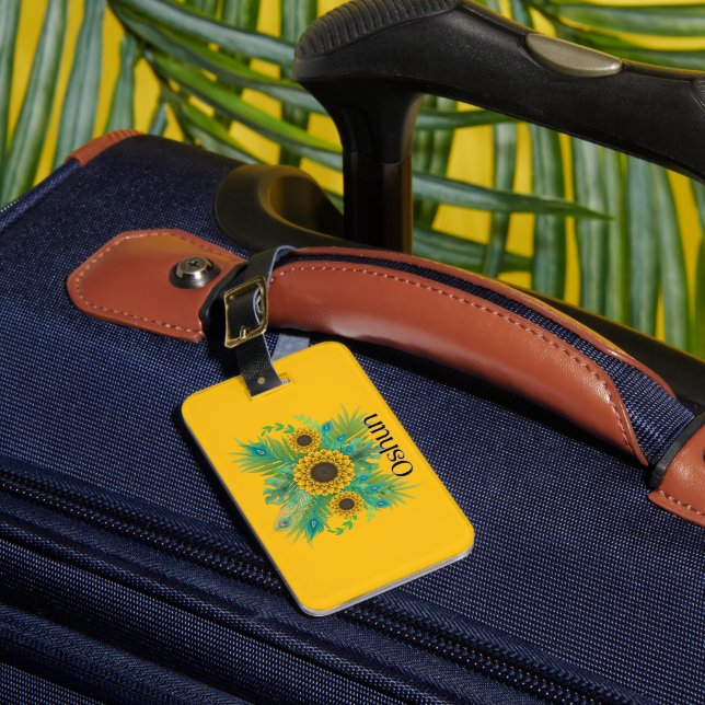 Etiqueta De Bagagem Oshun Goddess Sunflower (Frente Insitu 1)