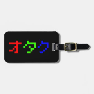 Etiqueta De Bagagem OTAKU 8 Bits Pixel Japonês Katakana