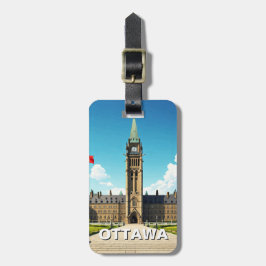 Etiqueta De Bagagem Ottawa Canada Viagem
