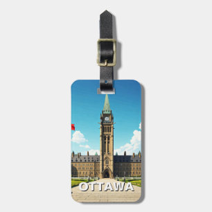 Etiqueta De Bagagem Ottawa Canada Viagem