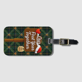 Etiqueta De Bagagem Our First Year Together 2025 Wooden Sign