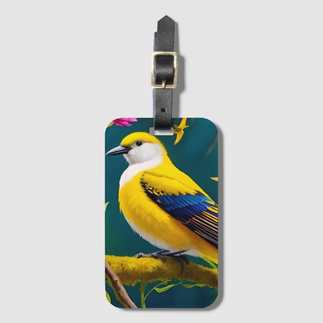 Etiqueta De Bagagem Ouro (Frente Vertical)
