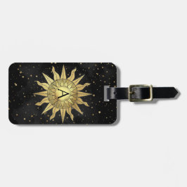 Etiqueta De Bagagem Ouro Celestial Sun