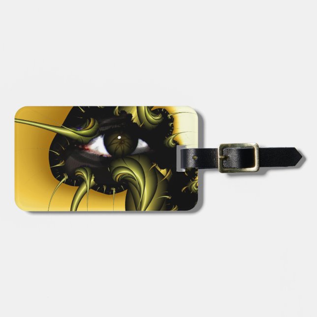 ETIQUETA DE BAGAGEM OURO EYE FRACTAL (Frente Horizontal)