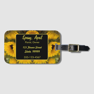 Etiqueta De Bagagem Ouro quente Sunflower Personalizado