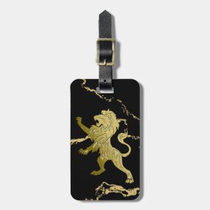 Etiqueta De Bagagem Ouro Royal Lion